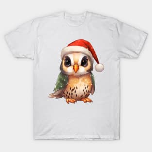 American Kestrel in Santa Hat T-Shirt